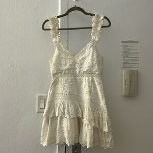 White mini summer dress